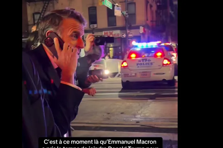 Macron îl sună pe Trump ca să poată circula prin New York-ul blocat de Secret Service Foto: Captură video