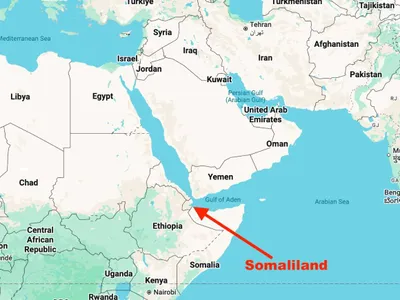 Israel recunoaște Somalilandul din motive strategice (sursa: Google Maps)
