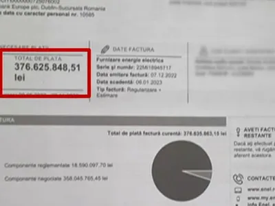 Factură de infarct de la Enel (sursa: Digi24)