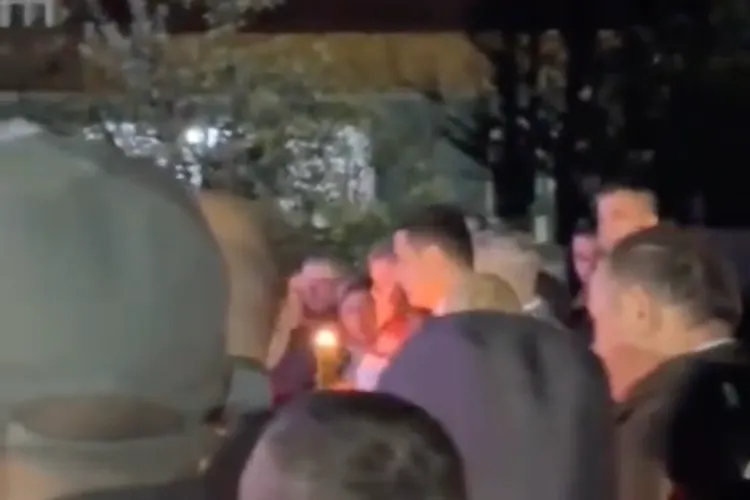 Călin Georgescu, la Înviere cu Simion (sursa: TikTok/iamturtlegee)