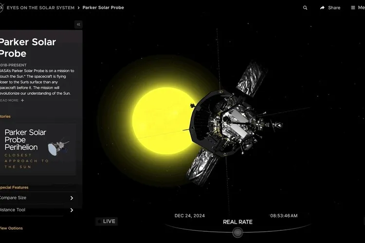 Sonda Parker, apropiere istorică de Soare (sursa: Facebook/NASA - National Aeronautics and Space Administration)