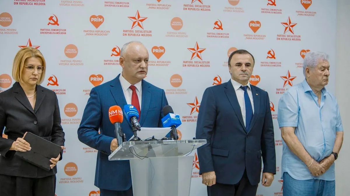 Partide pro-ruse din Moldova, bloc electoral (sursa: Facebook/Partidul Socialiştilor din Republica Moldova)