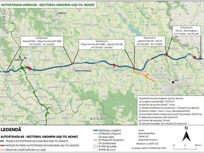 Autostrada A8, noduri puține în Iași (sursa: ziaruldeiasi.ro)