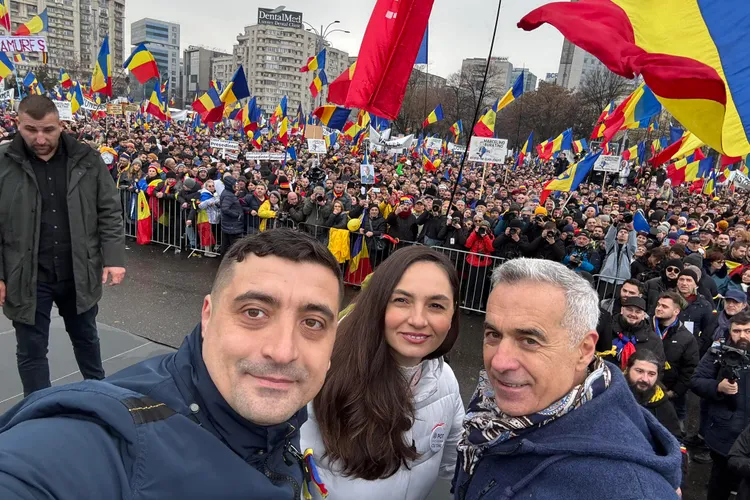 Simion, miting de ziua lui Georgescu cu ajutorul socialiștilor moldoveni, controlați de Rusia Foto: Facebook