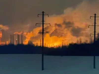 Uzină rusească lovită de drone ucrainene (sursa: Telegram/exilenova_plus)