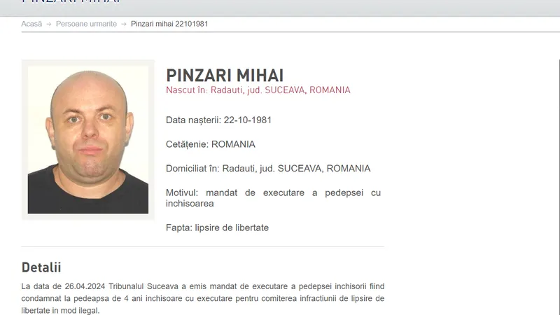 Mituitorul judecătoarei drogate, Mihai Pinzari, a șters-o de sub nasul Justiției