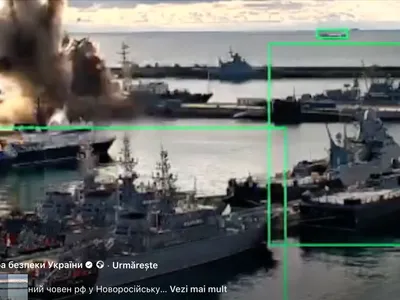 Ucraina distruge un submarin rus (sursa: Facebook/Служба безпеки України)