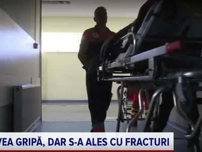 Femeie trimisă la spital cu o gripă severă are acum fracturi la umeri Foto: captură video Pro TV