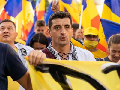 George Simion, rezultat jalnic în Republica Moldova Foto: AUR