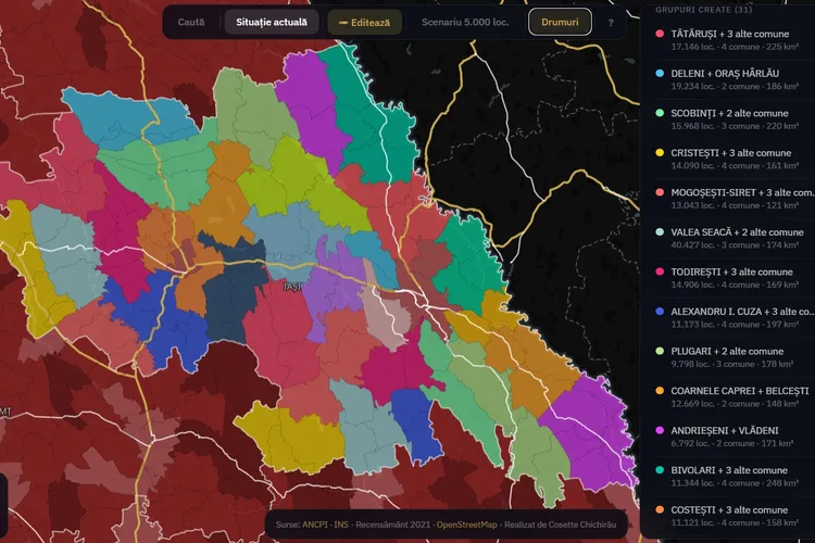Comasarea comunelor prin aplicație digitală (sursa: ziaruldeiasi.ro)