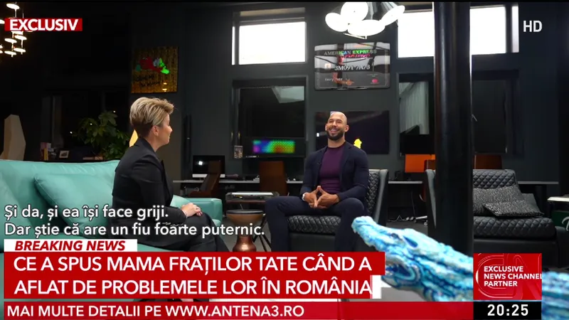 Antena 3 îl spală pe penalul britanic Andrew Tate Foto: captură video