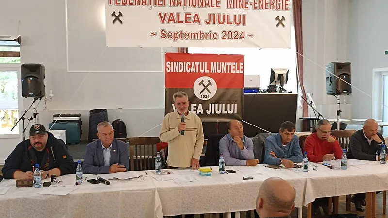 Minerii protestează, nemulțumiți de Legea pensiilor (sursa: Facebook/Federația Națională Mine Energie)