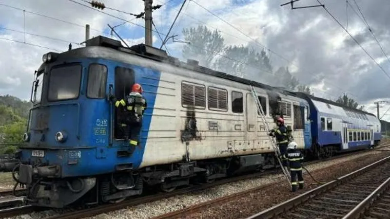 Incendiu izbucnit într-o gară din Cluj (sursa: ISU Cluj)