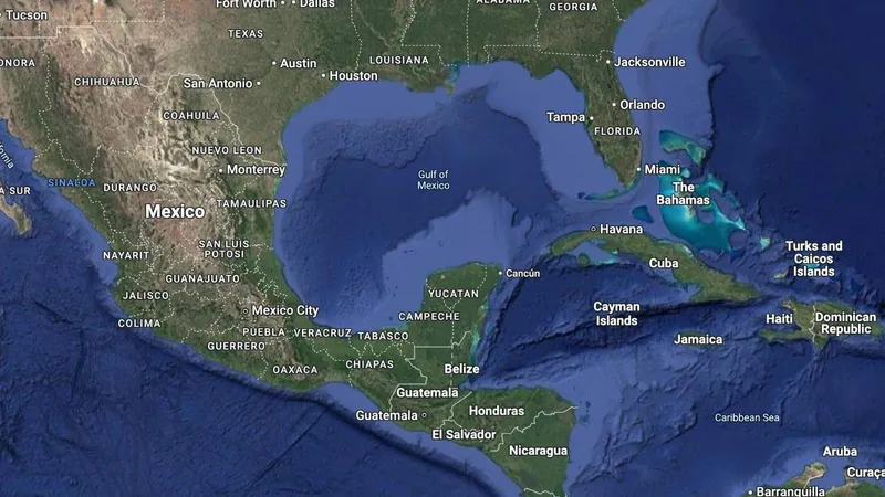 Google Maps va redenumi Golful Mexicului (sursa: Google Maps)