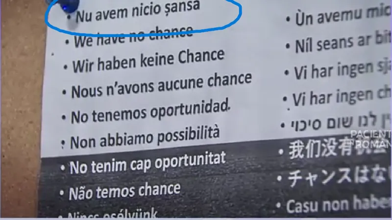 „Nu avem nici o șansă”, afiș pe pereții celui mai mare spital din București Foto: Print screen Digi 24