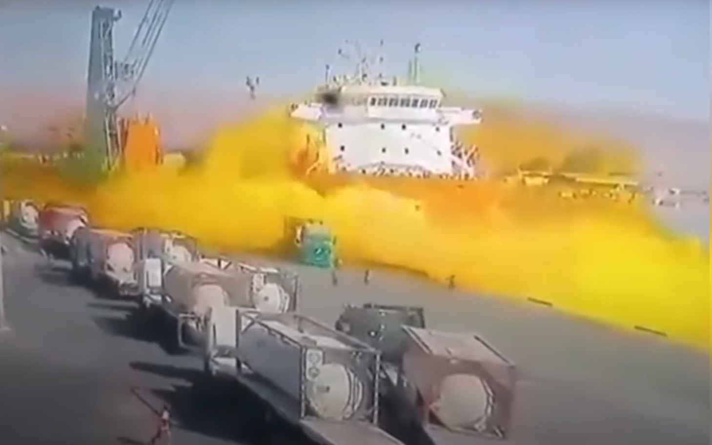 Accident chimic într-un port din Iordania