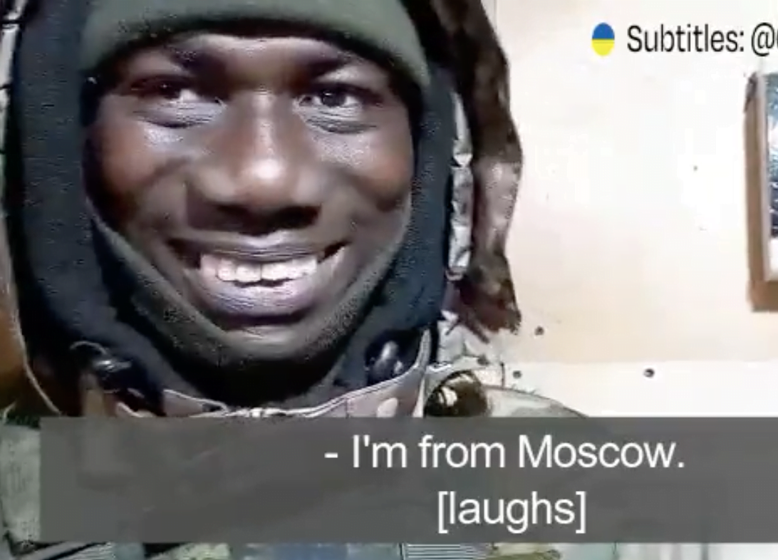 Pușcăriaș african din Rusia, pe frontul ucrainean
