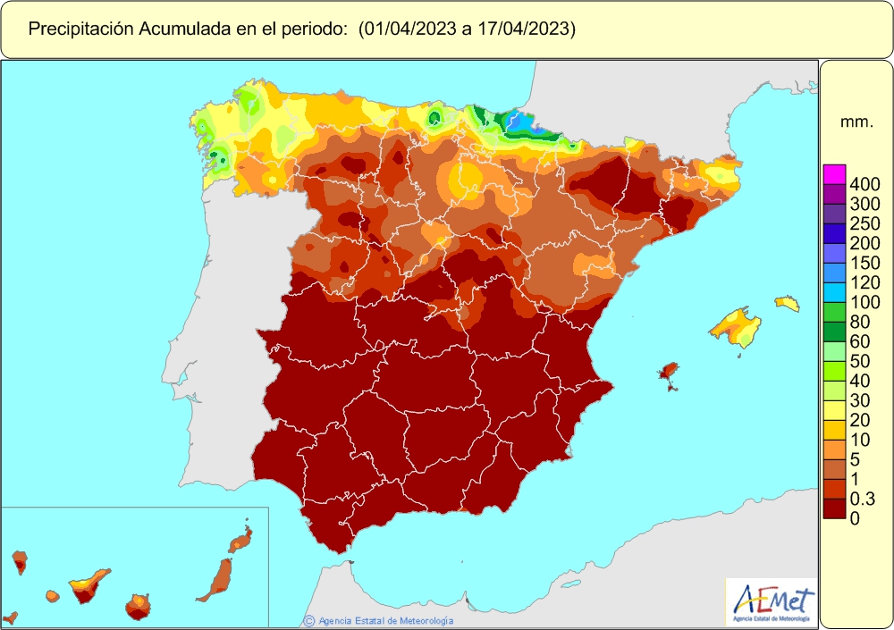 Spania, aprilie: 40 de grade Celsius