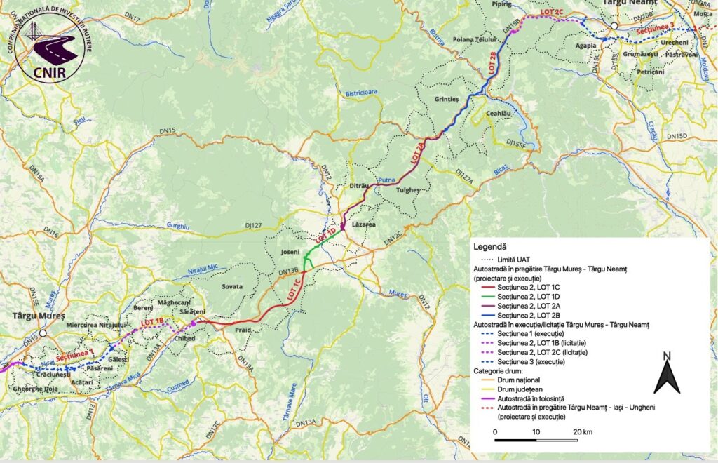 Autostrada A8, transfer iminent CNAIR - CNIR