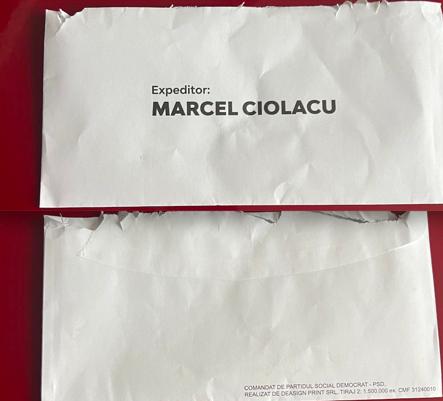 Ciolacu trimite scrisori electorale cu fantome